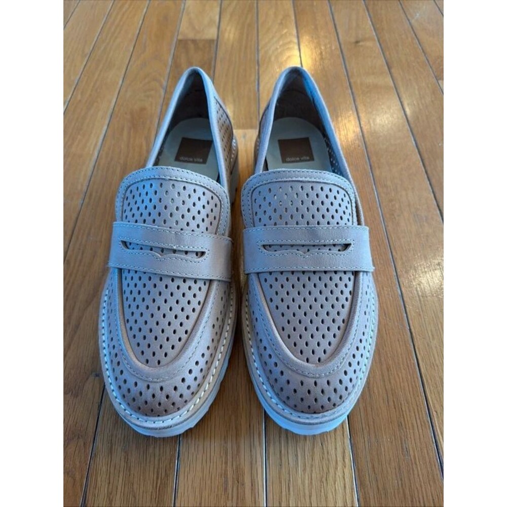 New Dolce Vita Malila Women's Size 8 Platform Loafer Flat Shoes Tan Brown Casual
